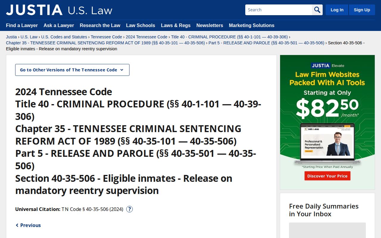 Mandatory reentry supervision law affecting Hancock County projected release dates