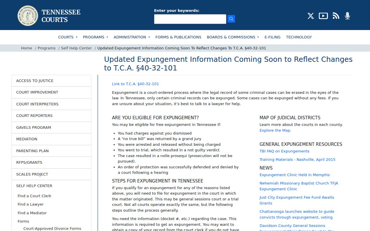 Tennessee expungement process for Hancock County released inmate mugshots