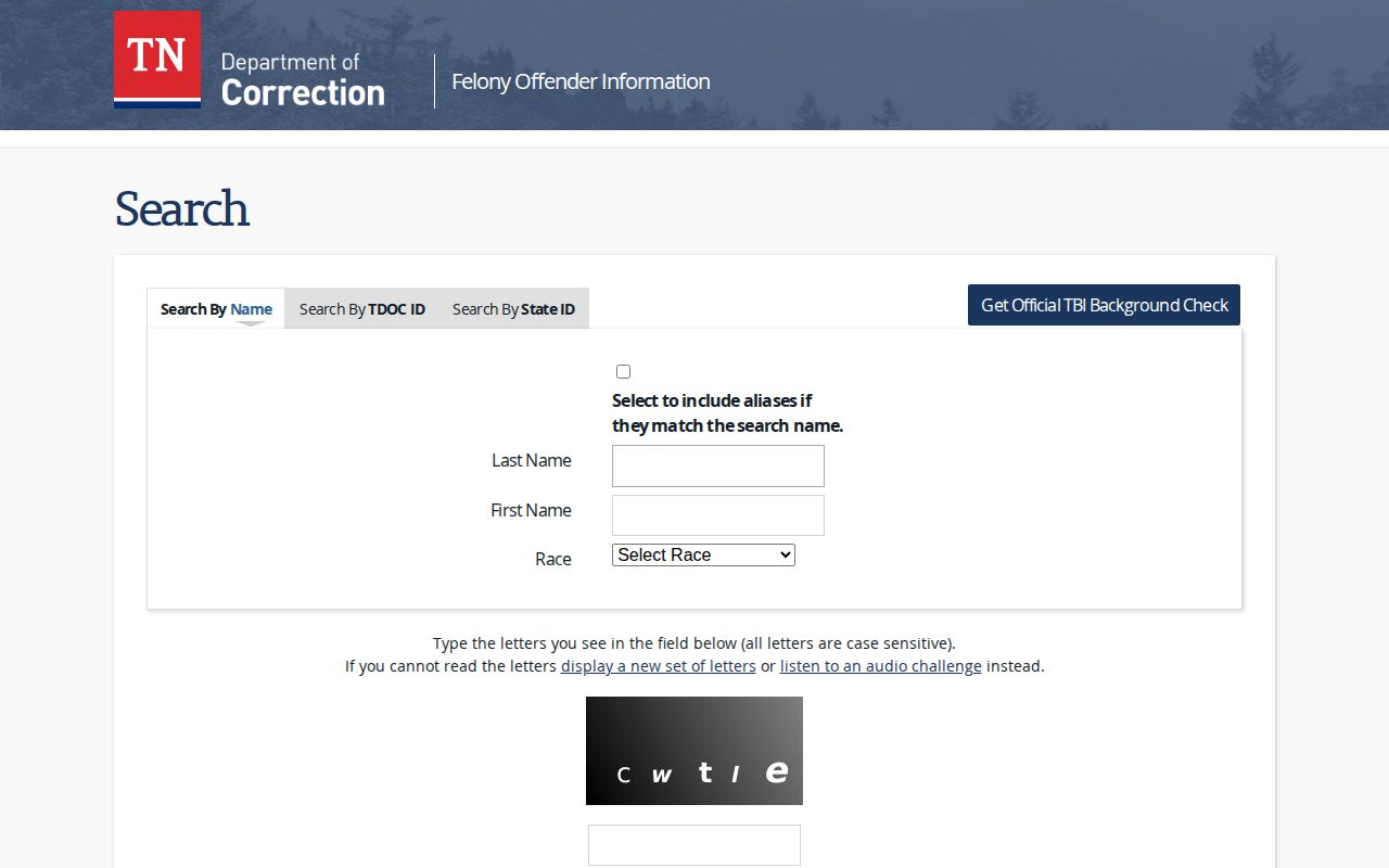 Tennessee Drug Offender Registry distinguished from Hancock County VINELink search